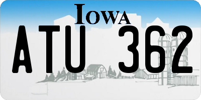 IA license plate ATU362