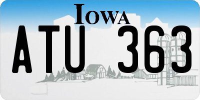 IA license plate ATU363
