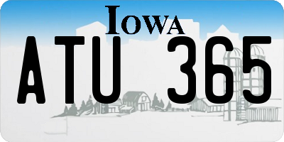 IA license plate ATU365