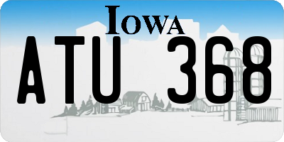 IA license plate ATU368