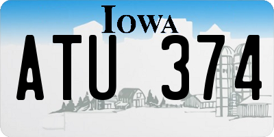 IA license plate ATU374