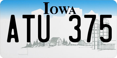 IA license plate ATU375