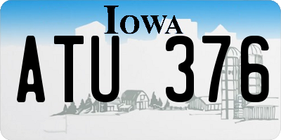 IA license plate ATU376