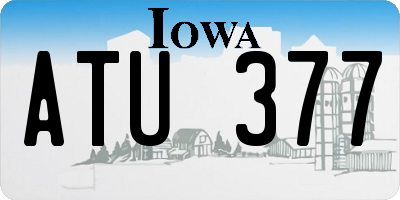 IA license plate ATU377
