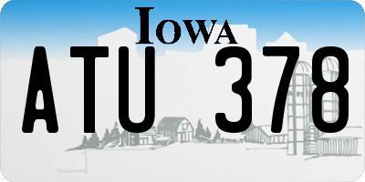IA license plate ATU378