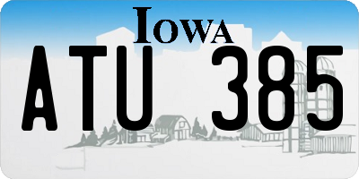 IA license plate ATU385