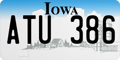 IA license plate ATU386
