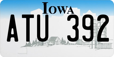 IA license plate ATU392