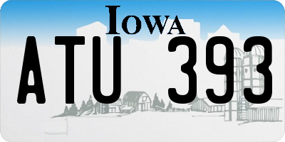 IA license plate ATU393