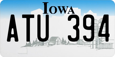 IA license plate ATU394