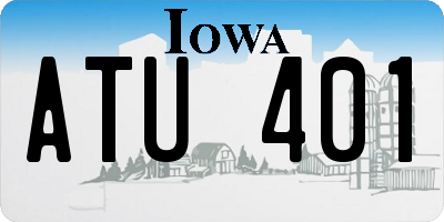 IA license plate ATU401