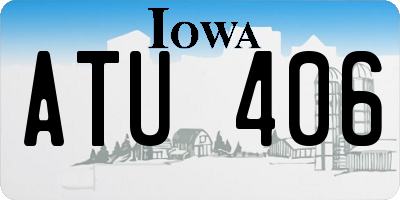 IA license plate ATU406