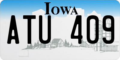IA license plate ATU409