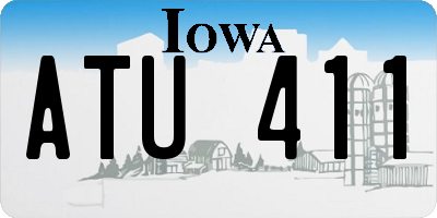 IA license plate ATU411