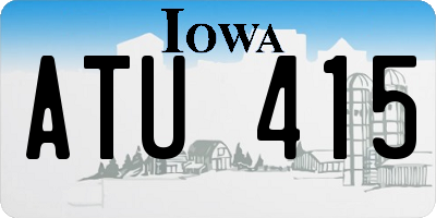 IA license plate ATU415