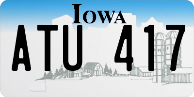 IA license plate ATU417