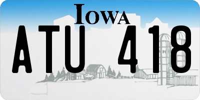 IA license plate ATU418