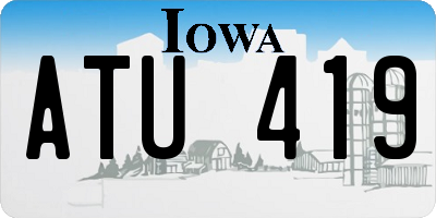 IA license plate ATU419