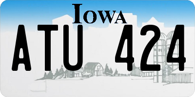 IA license plate ATU424