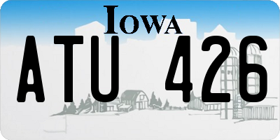 IA license plate ATU426