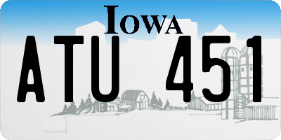 IA license plate ATU451