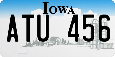 IA license plate ATU456