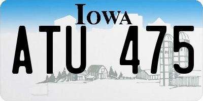IA license plate ATU475