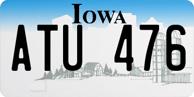 IA license plate ATU476
