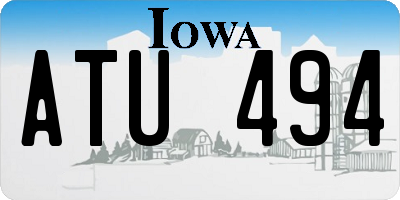 IA license plate ATU494