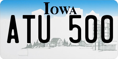 IA license plate ATU500