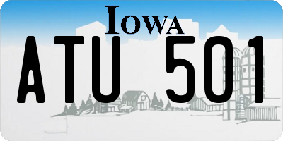 IA license plate ATU501