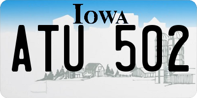 IA license plate ATU502
