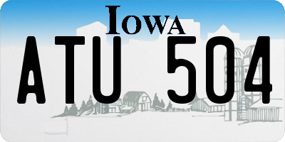 IA license plate ATU504