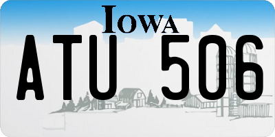 IA license plate ATU506