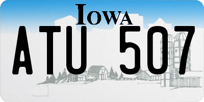 IA license plate ATU507