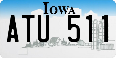 IA license plate ATU511