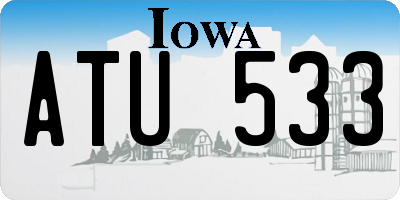 IA license plate ATU533