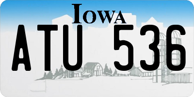IA license plate ATU536