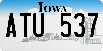 IA license plate ATU537