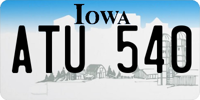 IA license plate ATU540