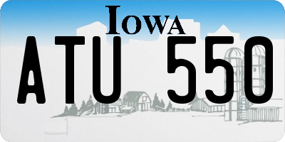 IA license plate ATU550