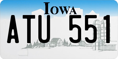 IA license plate ATU551