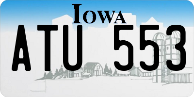 IA license plate ATU553