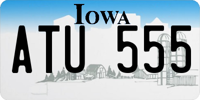 IA license plate ATU555