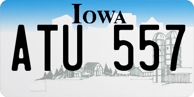 IA license plate ATU557