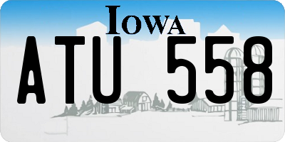 IA license plate ATU558