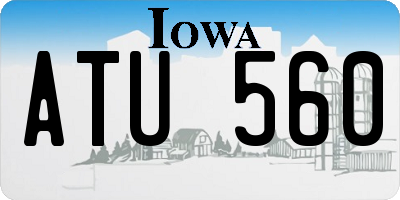 IA license plate ATU560