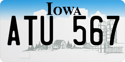 IA license plate ATU567