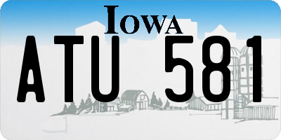 IA license plate ATU581