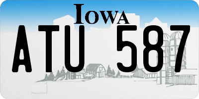 IA license plate ATU587